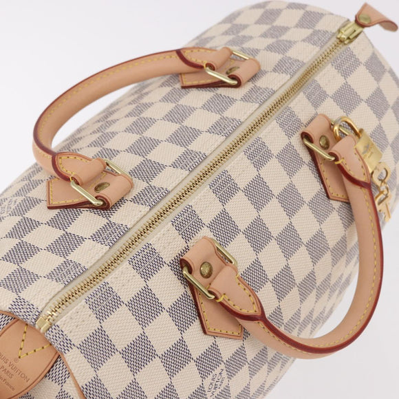 LOUIS VUITTON Damier Azur Speedy 30 Hand Bag N41533 LV Auth 185041SAM