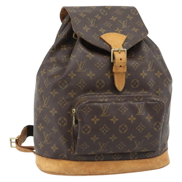 LOUIS VUITTON Monogram Montsouris GM Backpack M51135 LV Auth 185042