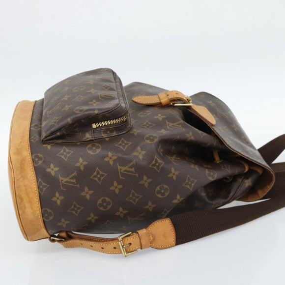 LOUIS VUITTON Monogram Montsouris GM Backpack M51135 LV Auth 185042