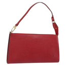 LOUIS VUITTON Epi Pochette Accessoires Pouch Red M52947 LV Auth 185044-1