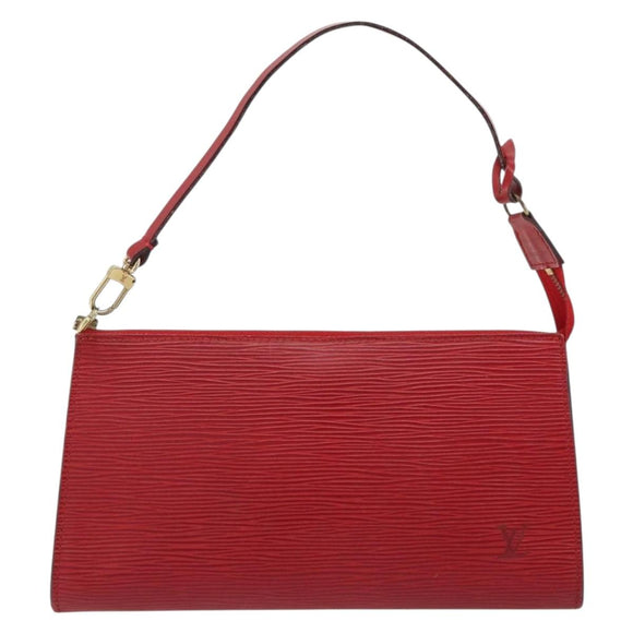 LOUIS VUITTON Epi Pochette Accessoires Pouch Red M52947 LV Auth 185044