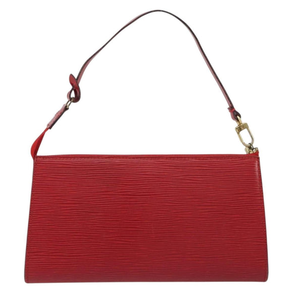 LOUIS VUITTON Epi Pochette Accessoires Pouch Red M52947 LV Auth 185044