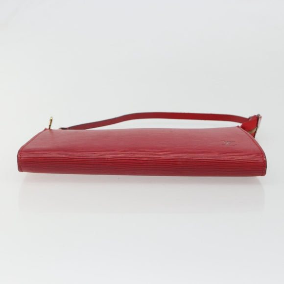 LOUIS VUITTON Epi Pochette Accessoires Pouch Red M52947 LV Auth 185044