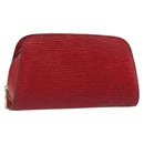 LOUIS VUITTON Epi Dauphine PM Pouch Castilian Red M48447 LV Auth 185045-1