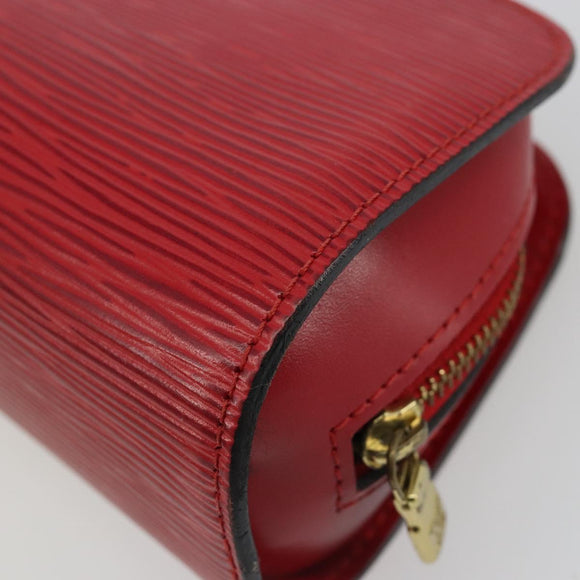 LOUIS VUITTON Epi Dauphine PM Pouch Castilian Red M48447 LV Auth 185045
