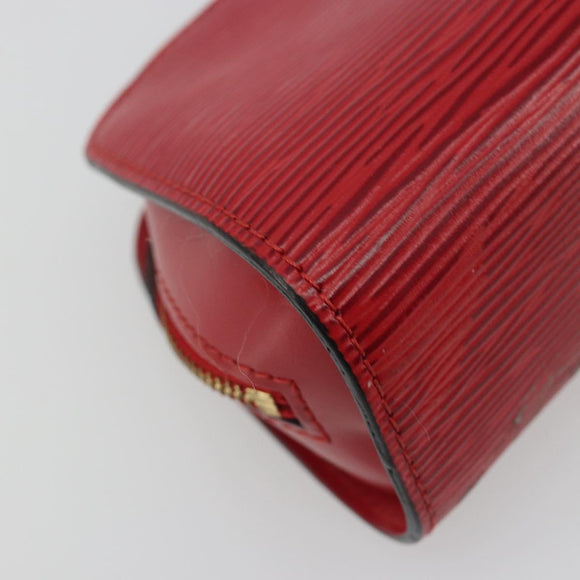 LOUIS VUITTON Epi Dauphine PM Pouch Castilian Red M48447 LV Auth 185045