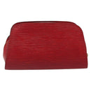 LOUIS VUITTON Epi Dauphine PM Pouch Castilian Red M48447 LV Auth 185045-2