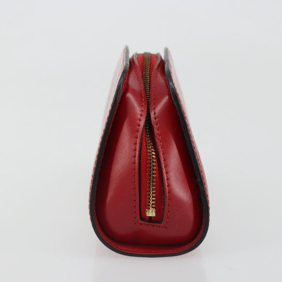 LOUIS VUITTON Epi Dauphine PM Pouch Castilian Red M48447 LV Auth 185045