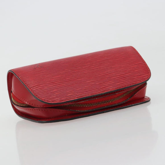 LOUIS VUITTON Epi Dauphine PM Pouch Castilian Red M48447 LV Auth 185045