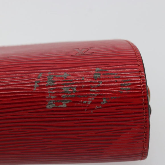 LOUIS VUITTON Epi Dauphine PM Pouch Castilian Red M48447 LV Auth 185045