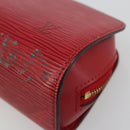 LOUIS VUITTON Epi Dauphine PM Pouch Castilian Red M48447 LV Auth 185045-8
