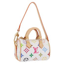 LOUIS VUITTON Multicolor Micro Speedy Bag Charm White M03729 LV Auth 185046SM-1