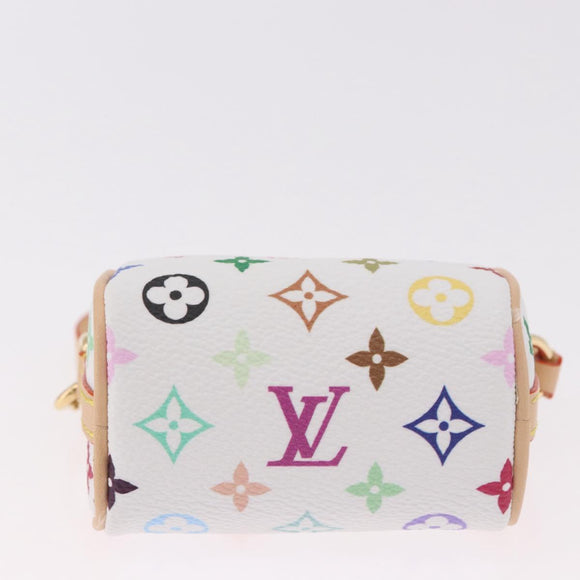 LOUIS VUITTON Multicolor Micro Speedy Bag Charm White M03729 LV Auth 185046SM