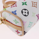 LOUIS VUITTON Multicolor Micro Speedy Bag Charm White M03729 LV Auth 185046SM-16