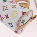 LOUIS VUITTON Multicolor Micro Speedy Bag Charm White M03729 LV Auth 185046SM-17