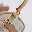 LOUIS VUITTON Multicolor Micro Speedy Bag Charm White M03729 LV Auth 185046SM-20