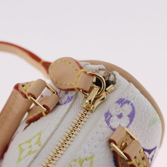 LOUIS VUITTON Multicolor Micro Speedy Bag Charm White M03729 LV Auth 185046SM