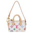 LOUIS VUITTON Multicolor Micro Speedy Bag Charm White M03729 LV Auth 185046SM-13