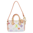 LOUIS VUITTON Multicolor Micro Speedy Bag Charm White M03729 LV Auth 185046SM-2