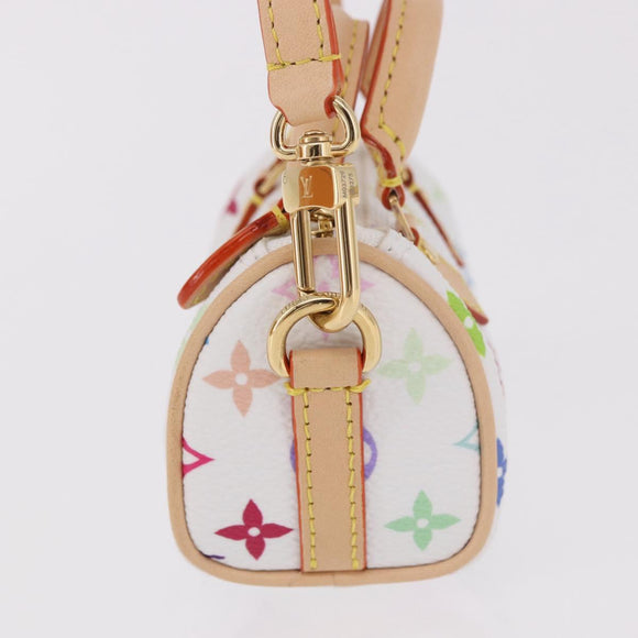 LOUIS VUITTON Multicolor Micro Speedy Bag Charm White M03729 LV Auth 185046SM