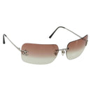 CHANEL COCO Mark Sunglasses metal Silver CC Auth 185048V-1