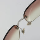 CHANEL COCO Mark Sunglasses metal Silver CC Auth 185048V-9