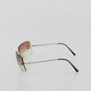CHANEL COCO Mark Sunglasses metal Silver CC Auth 185048V-3