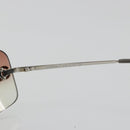 CHANEL COCO Mark Sunglasses metal Silver CC Auth 185048V-14