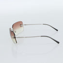 CHANEL COCO Mark Sunglasses metal Silver CC Auth 185051V-5
