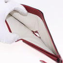 CELINE Compact Wallet Leather White Silver Auth 185052V-15