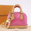 LOUIS VUITTON Monogram Vernis Micro Alma Bag Charm Pink M01706 LV Auth 185054SAM-12