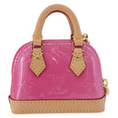 LOUIS VUITTON Monogram Vernis Micro Alma Bag Charm Pink M01706 LV Auth 185054SAM-2