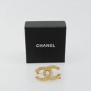 CHANEL COCO Mark Brooch metal Gold Tone CC Auth 185056V-10