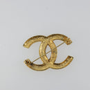 CHANEL COCO Mark Brooch metal Gold Tone CC Auth 185056V-3