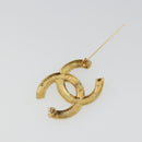 CHANEL COCO Mark Brooch metal Gold Tone CC Auth 185056V-7
