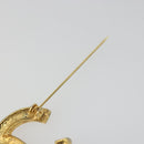 CHANEL COCO Mark Brooch metal Gold Tone CC Auth 185056V-8