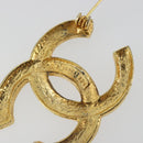 CHANEL COCO Mark Brooch metal Gold Tone CC Auth 185056V-9