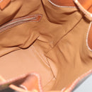 CELINE Macadam Canvas Purse Shoulder Bag PVC Leather Brown Gold Auth 185071-18