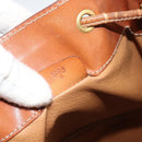 CELINE Macadam Canvas Purse Shoulder Bag PVC Leather Brown Gold Auth 185071-12