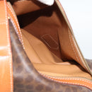 CELINE Macadam Canvas Purse Shoulder Bag PVC Leather Brown Gold Auth 185071-22