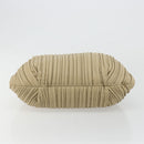 BVLGARI Shoulder Bag Leather Beige Silver Auth 185072A-9