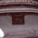 FENDI Zucca Canvas Mamma Baguette Shoulder Bag Black Brown Auth 185076-20