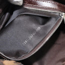 FENDI Zucca Canvas Mamma Baguette Shoulder Bag Black Brown Auth 185076-12
