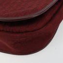 Christian Dior Trotter Canvas Shoulder Bag Red Gold Auth 185078-10