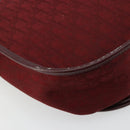 Christian Dior Trotter Canvas Shoulder Bag Red Gold Auth 185078-13
