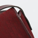 Christian Dior Trotter Canvas Shoulder Bag Red Gold Auth 185078-14