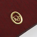 Christian Dior Trotter Canvas Shoulder Bag Red Gold Auth 185078-16