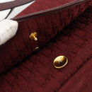 Christian Dior Trotter Canvas Shoulder Bag Red Gold Auth 185078-17