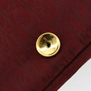 Christian Dior Trotter Canvas Shoulder Bag Red Gold Auth 185078-18