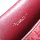Christian Dior Trotter Canvas Shoulder Bag Red Gold Auth 185078-20